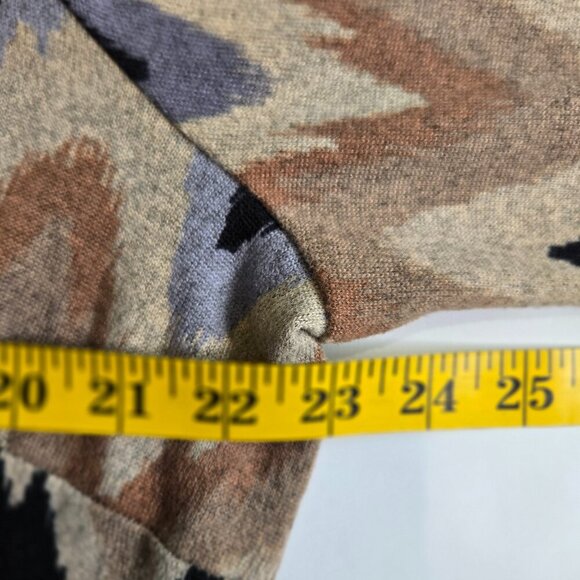 Tacera Chevron Print Tans Blue Black Knee Length Shift Dress - 2X - Picture 8 of 8